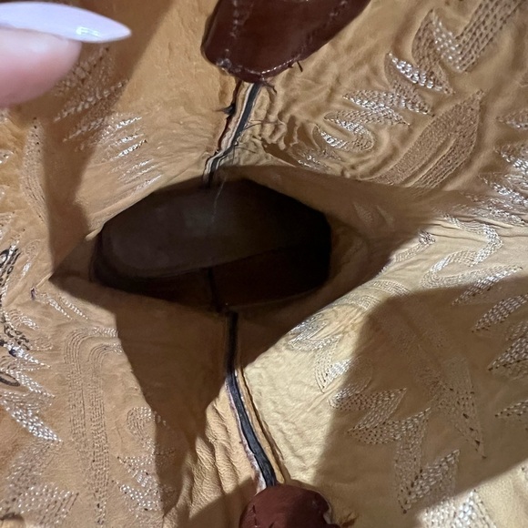 Old West Men’s Brown Genuine Leather Classic Western Boots Size US 11.5 D - Picture 10 of 14